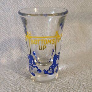 Bottoms Up monkey shot glass vintage